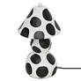 5_TOV Lerici 18 1/2" High Black and White Papier Mache Table Lamp more views