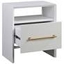 4_TOV Libre 23" Wide Modern White Wood 1-Drawer 1-Shelf Nightstand more views
