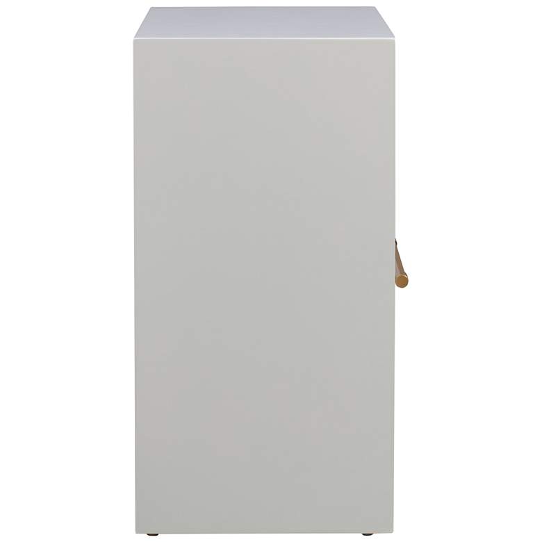 Image 5 TOV Libre 23" Wide Modern White Wood 1-Drawer 1-Shelf Nightstand more views