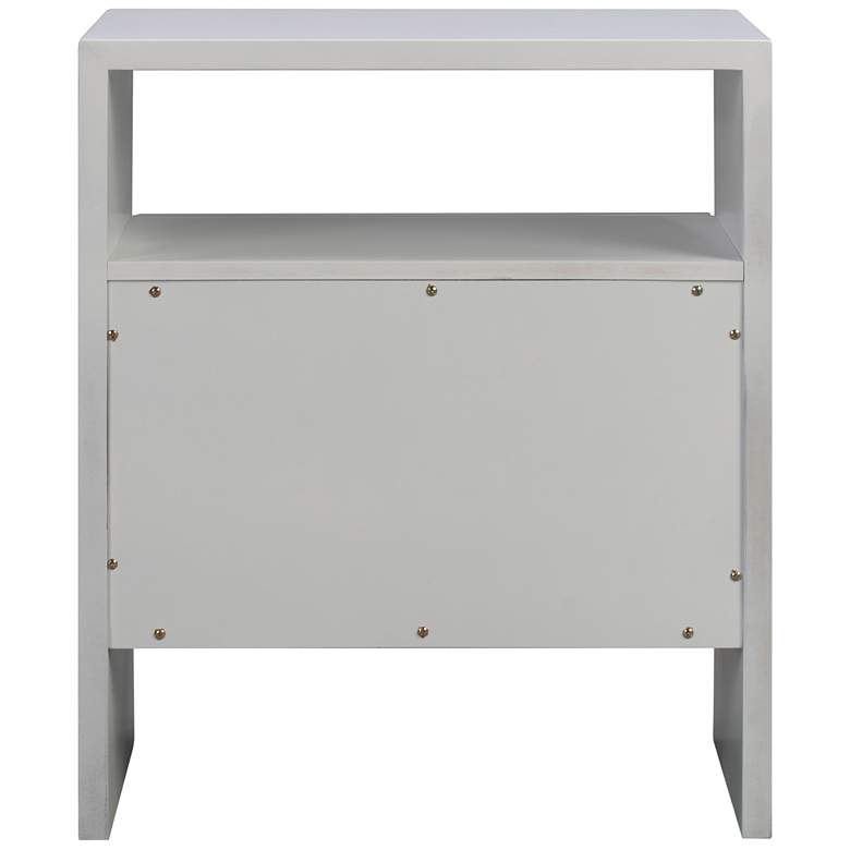 Image 6 TOV Libre 23" Wide Modern White Wood 1-Drawer 1-Shelf Nightstand more views