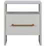 7_TOV Libre 23" Wide Modern White Wood 1-Drawer 1-Shelf Nightstand more views