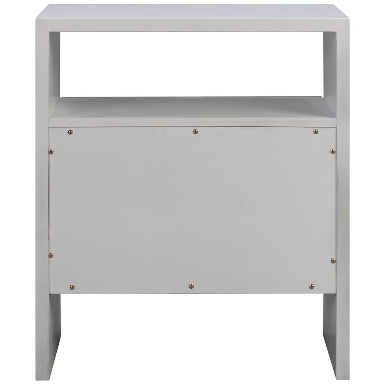 Image 4 TOV Libre 23" Wide White Wood 1-Drawer 1-Shelf Nightstands Set of 2 more views