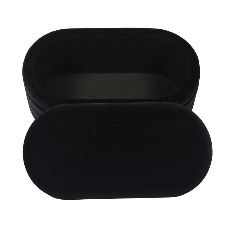 Image 5 TOV Lillian 31 1/2" Wide Black Channel-Tufted Storage Bench more views