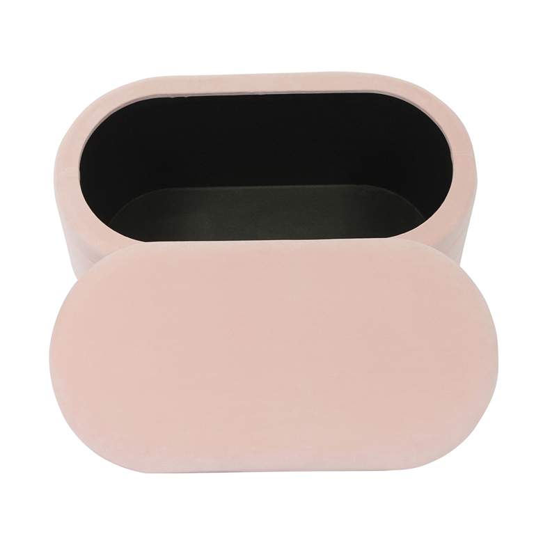 Image 5 TOV Lillian 31 1/2" Wide Blush Pink Channel-Tufted Storage Bench more views