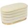 TOV Lillian 31 1/2" Wide Cream Channel-Tufted Modern Storage Bench