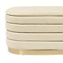2_TOV Lillian 31 1/2" Wide Cream Channel-Tufted Modern Storage Bench more views