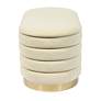 4_TOV Lillian 31 1/2" Wide Cream Channel-Tufted Modern Storage Bench more views