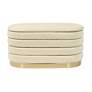6_TOV Lillian 31 1/2" Wide Cream Channel-Tufted Modern Storage Bench more views