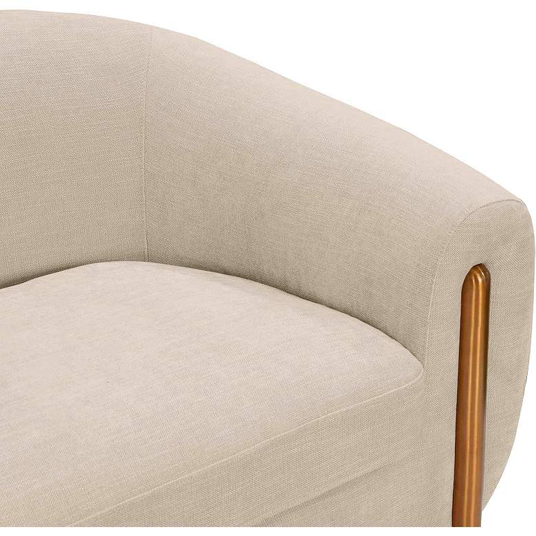 Image 3 TOV Lina 93" Wide Gray Linen Fabric Modern Sofa more views