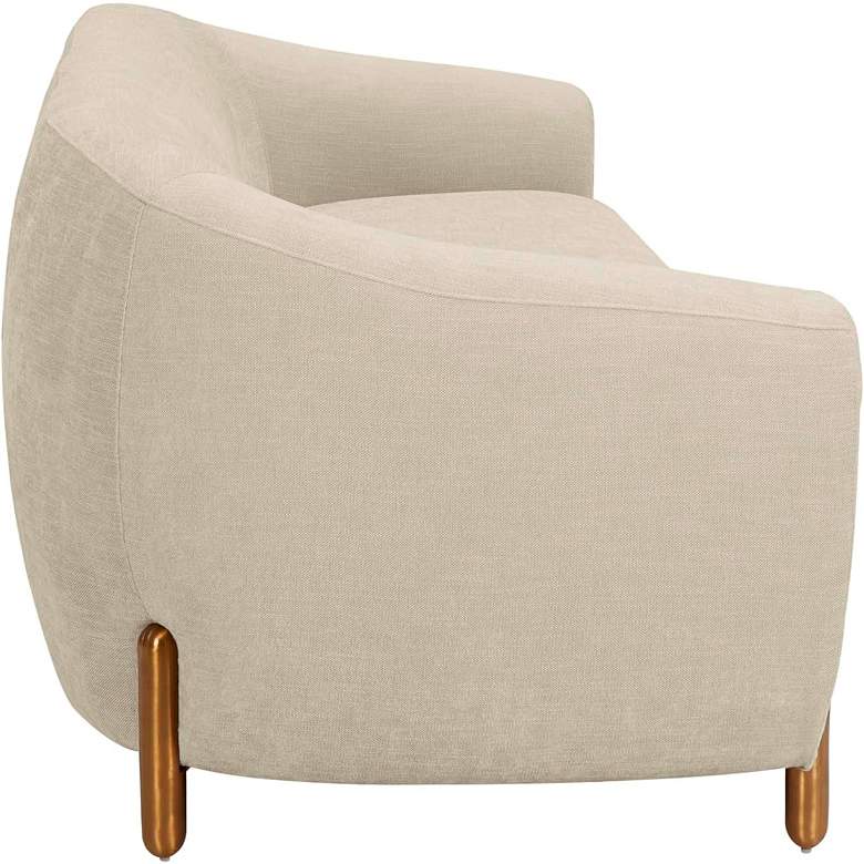 Image 5 TOV Lina 93" Wide Gray Linen Fabric Modern Sofa more views