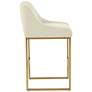 4_TOV Lisa 26 1/4" Modern Cream Pleated Velvet Counter Stool more views