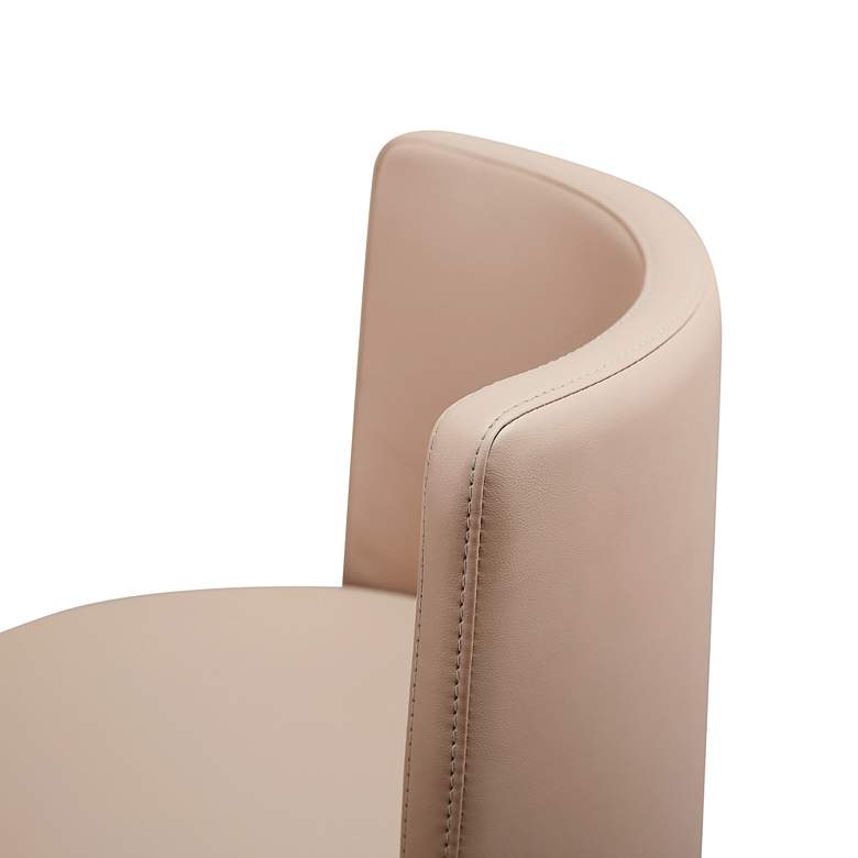Image 4 TOV Loosha Adjustable Height Modern Cafe Au Lait Vegan Leather Bar Stool more views