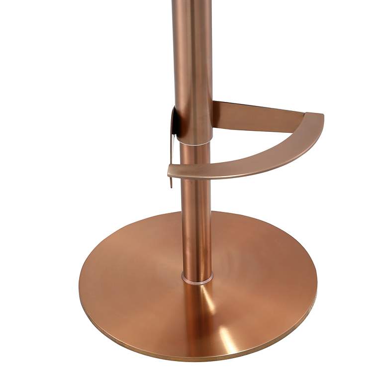 Image 5 TOV Loosha Adjustable Height Modern Cafe Au Lait Vegan Leather Bar Stool more views