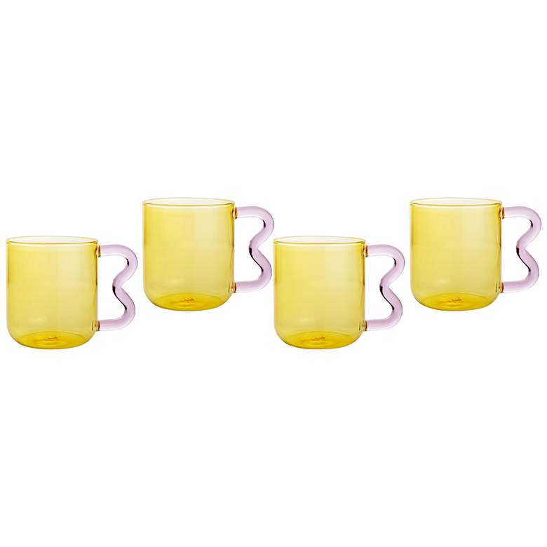 Image 1 TOV Lottie Amber and Pink Water Glasses Set of 4