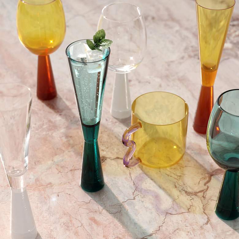 Image 4 TOV Lottie Amber and Pink Water Glasses Set of 4 more views