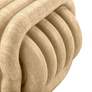 2_TOV Love Knot 21" Wide Faux Travertine Modern Concrete Accent Stool more views