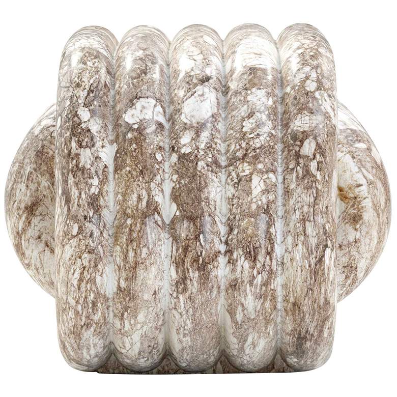 Image 4 TOV Love Knot 21" Wide Gray Faux Marble Indoor-Outdoor Accent Stool more views