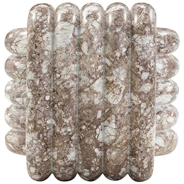 Image 5 TOV Love Knot 21" Wide Gray Faux Marble Indoor-Outdoor Accent Stool more views