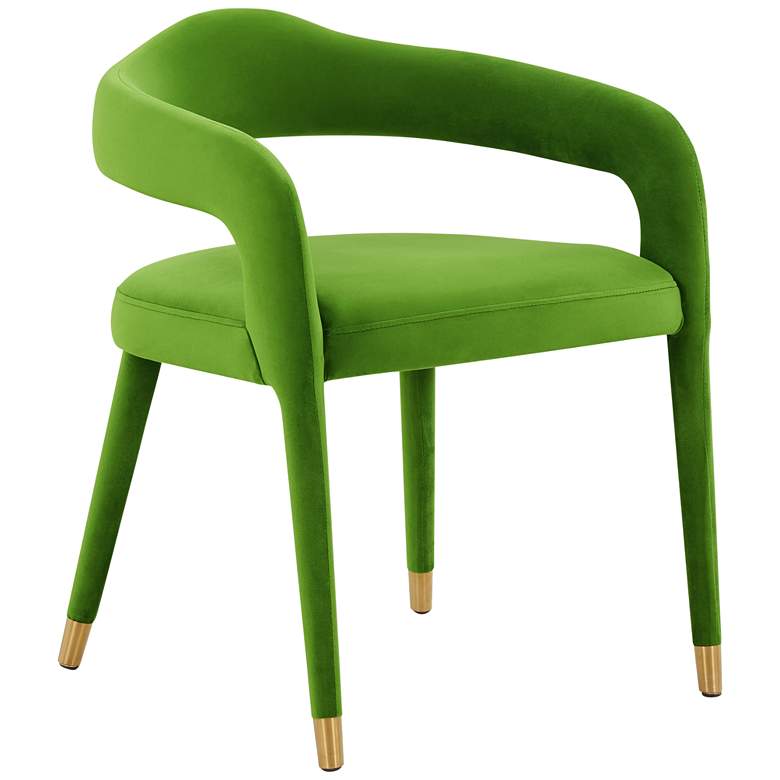 Image 2 TOV Lucia 22 1/2" Wide Green Velvet Modern Dining Chair