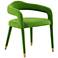TOV Lucia 22 1/2" Wide Green Velvet Modern Dining Chair