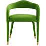 4_TOV Lucia 22 1/2" Wide Green Velvet Modern Dining Chair more views
