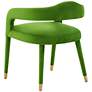 5_TOV Lucia 22 1/2" Wide Green Velvet Modern Dining Chair more views