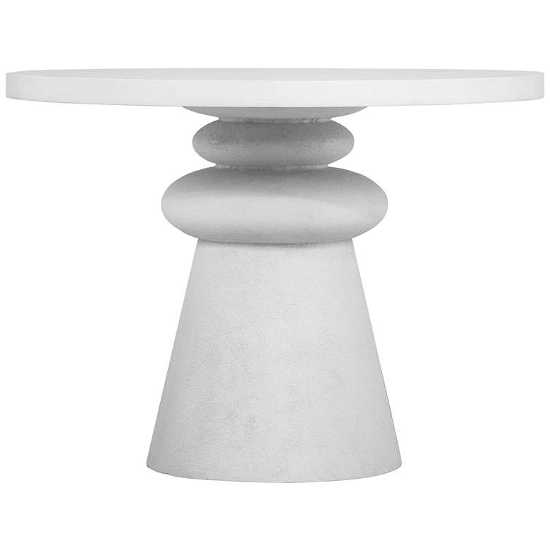 Image 3 TOV Lupita 42" Wide White Round Modern Dining Table