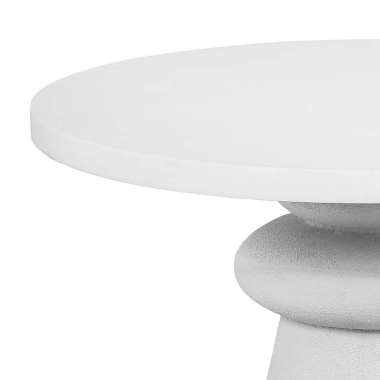 Image 4 TOV Lupita 42" Wide White Round Modern Dining Table more views