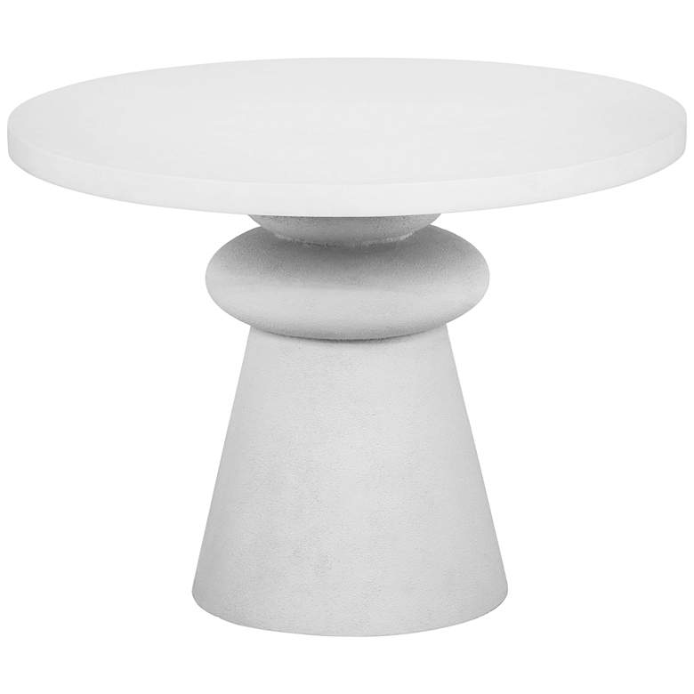 Image 6 TOV Lupita 42" Wide White Round Modern Dining Table more views