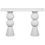 6_TOV Lupita 53" Wide White Wood Modern Desk Console Table more views