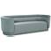 TOV Macie 92 1/2" Wide Modern Sea Blue Velvet Channel Tufted Sofa
