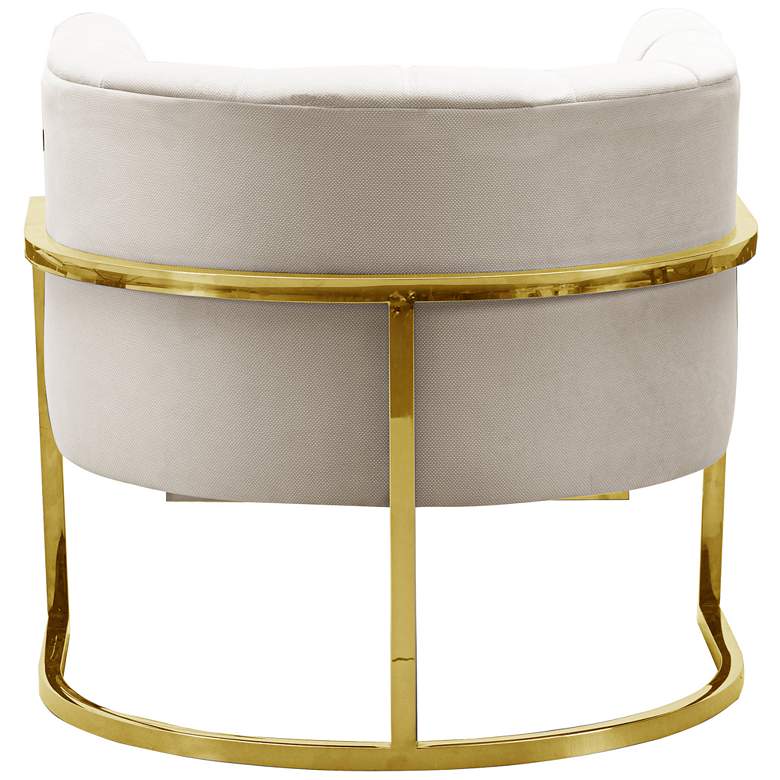 Image 3 TOV Magnolia 30 3/4" Wide Cream Velvet and Gold Modern Armchair more views