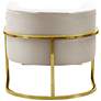 3_TOV Magnolia 30 3/4" Wide Cream Velvet and Gold Modern Armchair more views