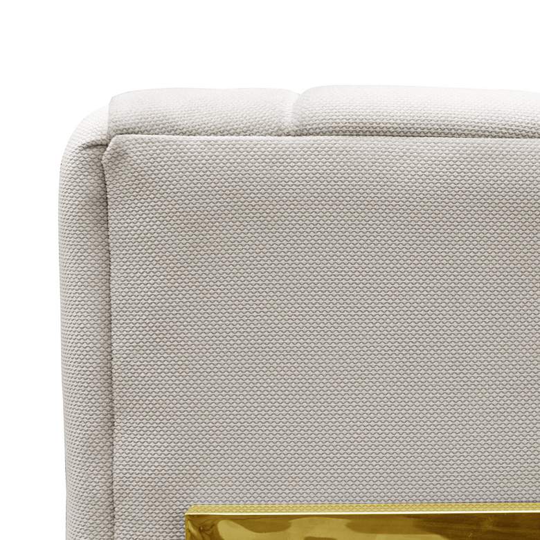 Image 4 TOV Magnolia 30 3/4" Wide Cream Velvet and Gold Modern Armchair more views
