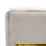 4_TOV Magnolia 30 3/4" Wide Cream Velvet and Gold Modern Armchair more views