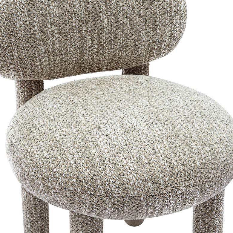 Image 4 TOV Manu 20 1/2" Wide Knubby Beige Performance Fabric Side Chair more views