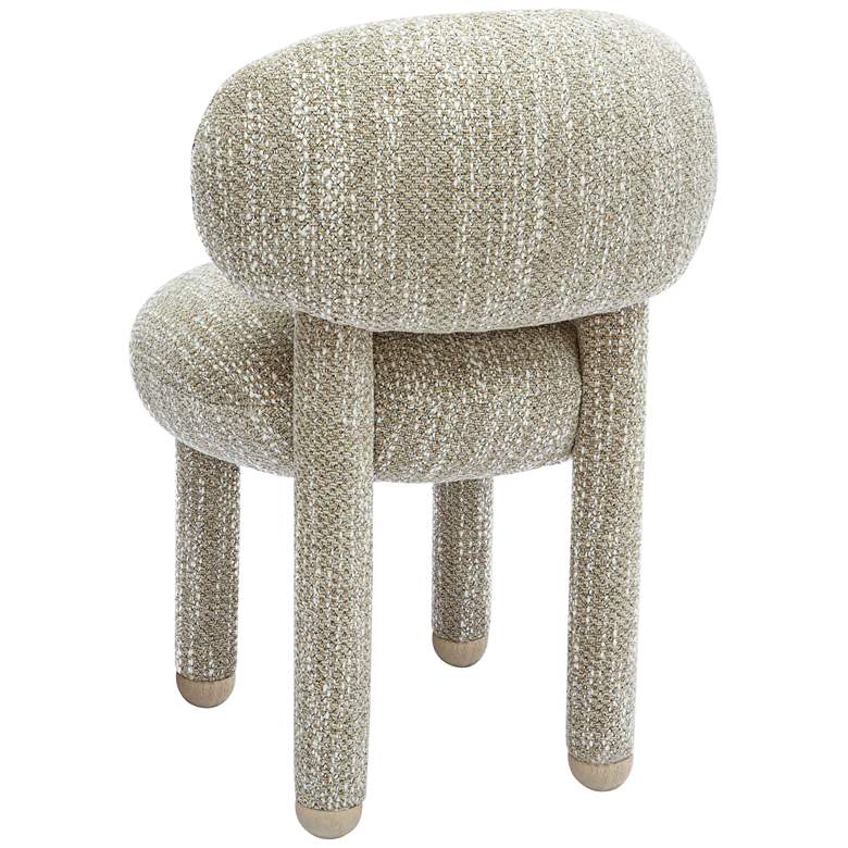 Image 6 TOV Manu 20 1/2" Wide Knubby Beige Performance Fabric Side Chair more views
