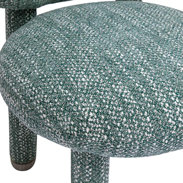 Image 4 TOV Manu 20 1/2" Wide Modern Knubby Teal Performance Fabric Side Chair more views