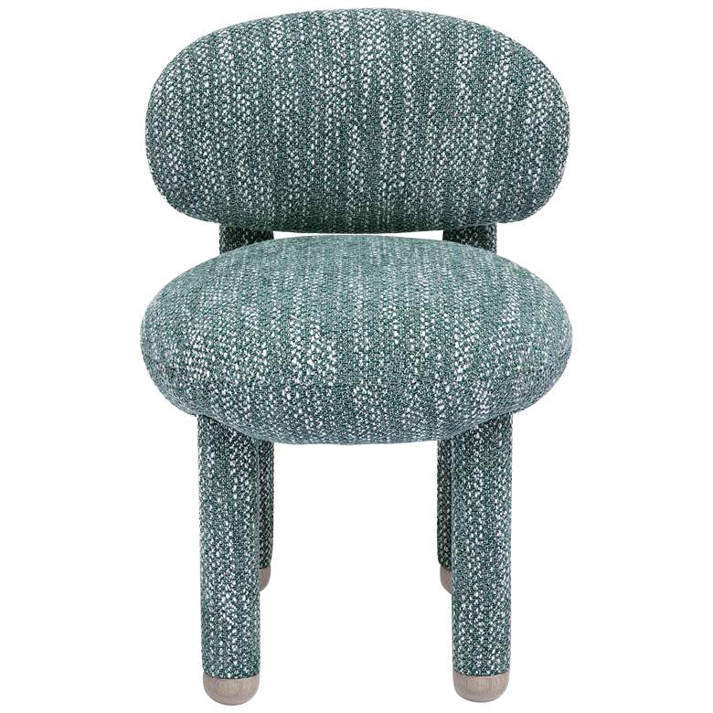 Image 5 TOV Manu 20 1/2" Wide Modern Knubby Teal Performance Fabric Side Chair more views