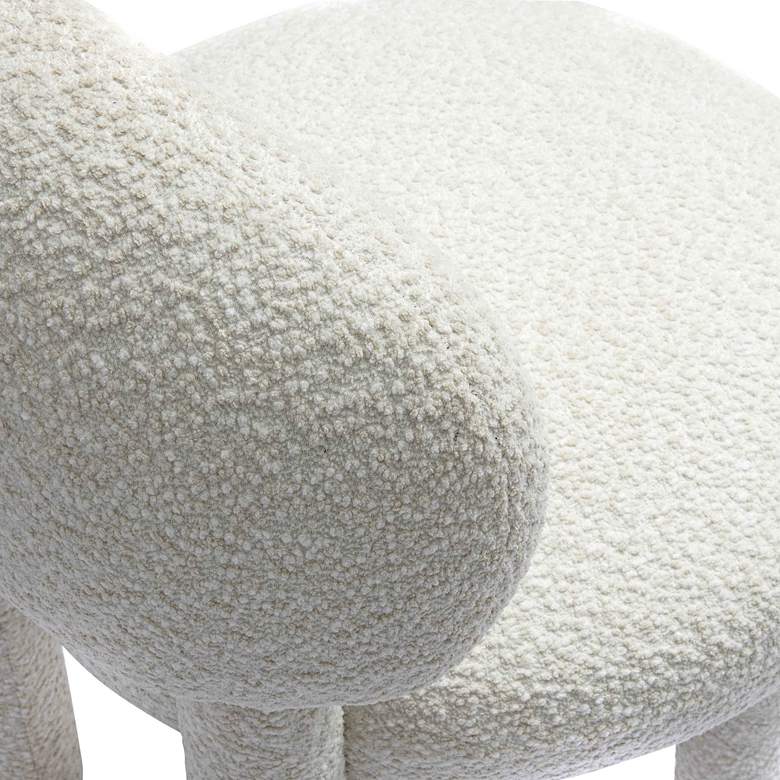 Image 4 TOV Manu 20 1/2" Wide White Cream Boucle Performance Fabric Side Chair more views