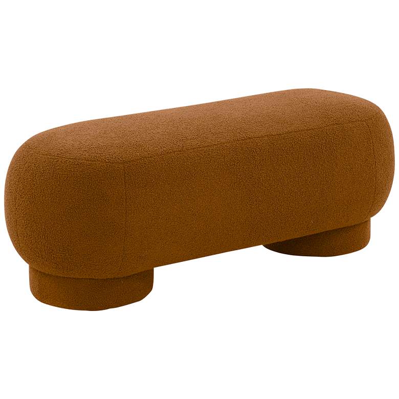 Image 2 TOV Mara 43 1/4" Wide Cinnamon Brown Vegan Fabric Modern Bench