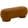 2_TOV Mara 43 1/4" Wide Cinnamon Brown Vegan Fabric Modern Bench