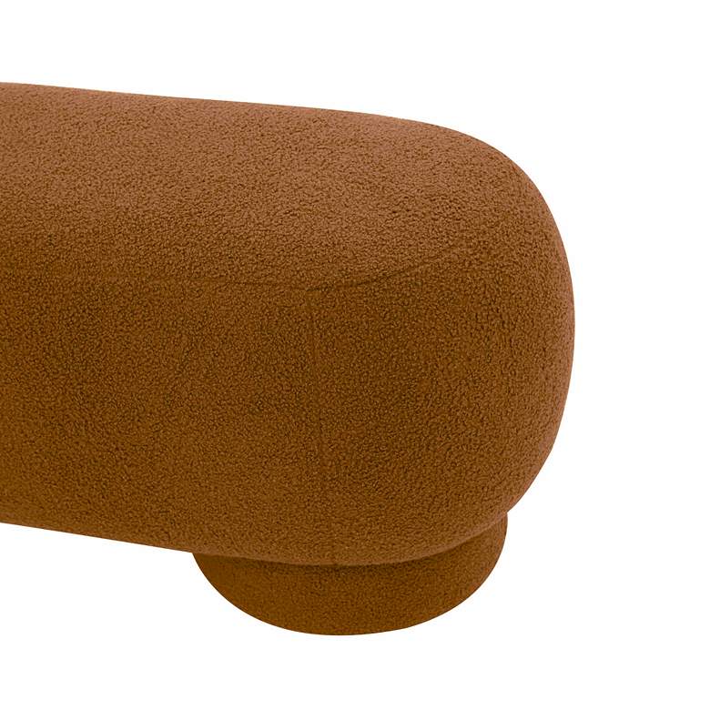 Image 3 TOV Mara 43 1/4" Wide Cinnamon Brown Vegan Fabric Modern Bench more views
