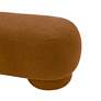 3_TOV Mara 43 1/4" Wide Cinnamon Brown Vegan Fabric Modern Bench more views