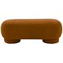 4_TOV Mara 43 1/4" Wide Cinnamon Brown Vegan Fabric Modern Bench more views
