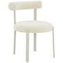 1_TOV Margaret 21 3/4" Wide Cream Textured Velvet Dining Chair