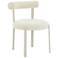 TOV Margaret 21 3/4" Wide Cream Textured Velvet Dining Chair