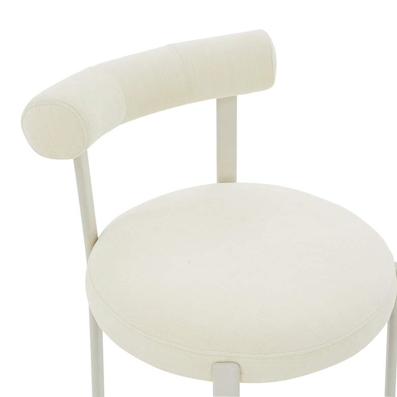 Image 2 TOV Margaret 21 3/4" Wide Cream Textured Velvet Dining Chair more views