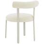 4_TOV Margaret 21 3/4" Wide Cream Textured Velvet Dining Chair more views
