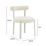5_TOV Margaret 21 3/4" Wide Cream Textured Velvet Dining Chair more views